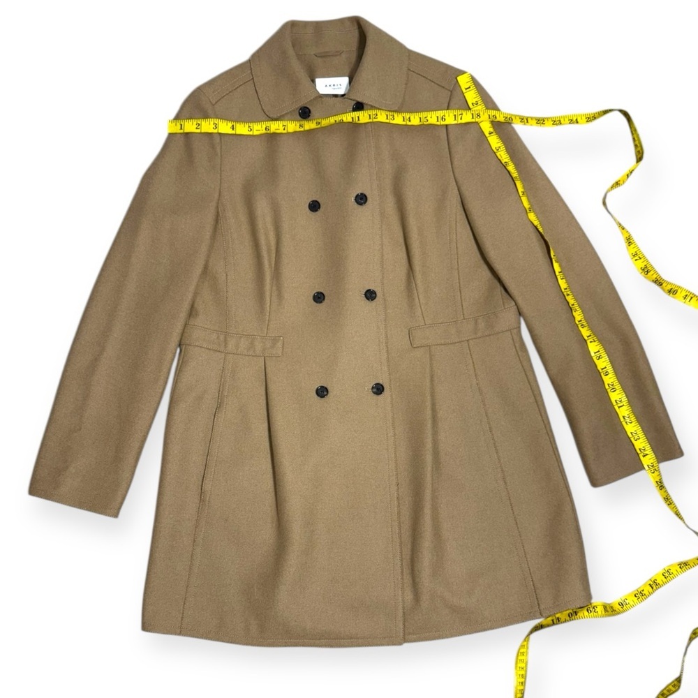 Akris punto wool angora camel tan double breasted peacoat US 12 FR 45 D 42 CBK - Picture 11 of 16